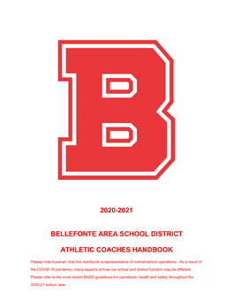 2020-2021 Bellefonte Area School District Athletic