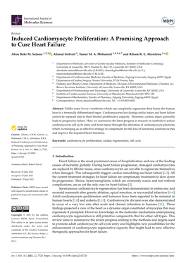 Induced Cardiomyocyte Proliferation: a Promising Approach to Cure Heart Failure