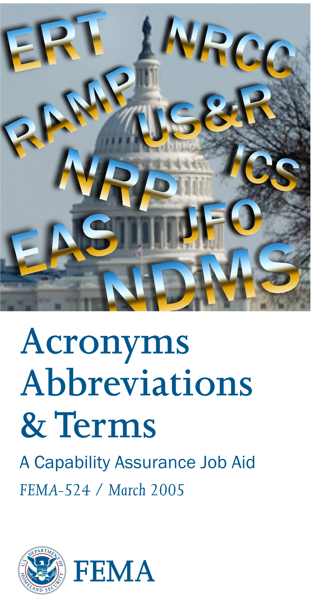 FEMA Acronyms Abbreviations and Terms