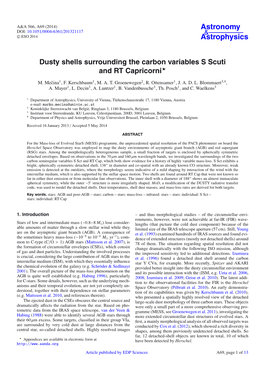 Dusty Shells Surrounding the Carbon Variables S Scuti and RT Capricorni⋆