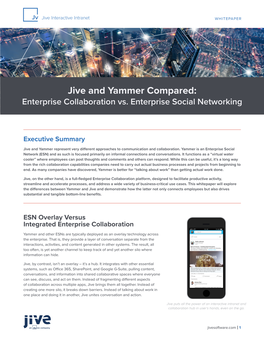 Jive and Yammer Compared: Enterprise Collaboration Vs
