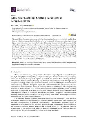 Molecular Docking: Shifting Paradigms in Drug Discovery