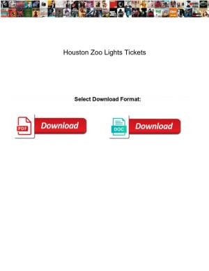 Houston Zoo Lights Tickets