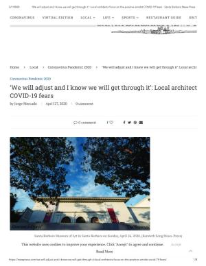 Local Architect COVID-19 Fears by Jorge Mercado April 27, 2020 0 Comment