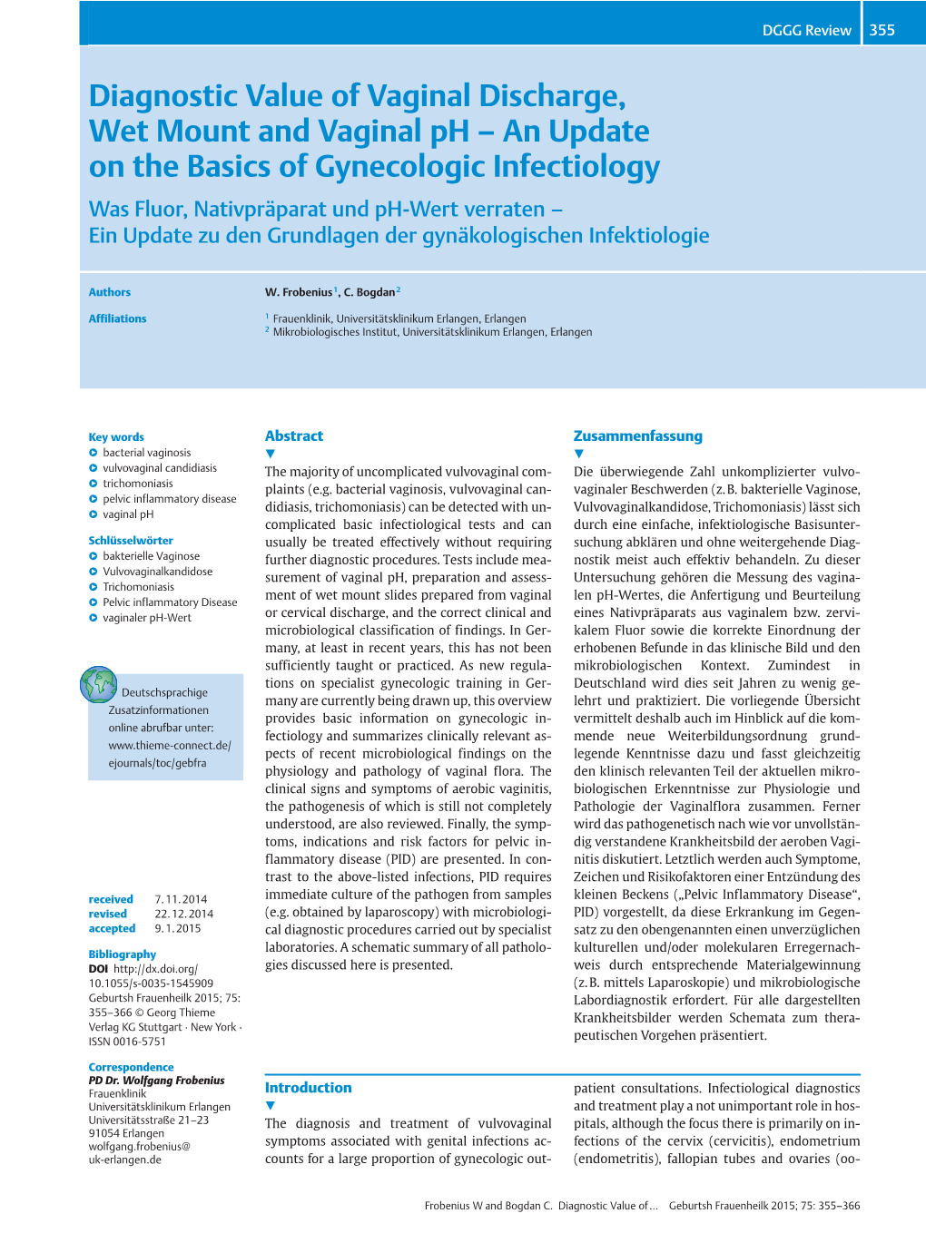 Diagnostic Value of Vaginal Discharge, Wet Mount and Vaginal