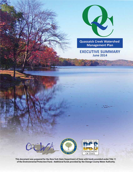 Executive Summary of the Quassaick Creek Watershed Plan