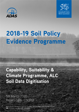 Capability, Suitability & Climate Programme, ALC Soil Data
