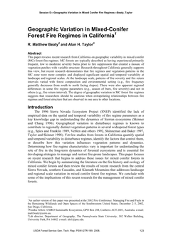 Managing Fire and Fuels in the Remaining Wildlands and Open Spaces of the Southwestern United States, December 2–5, 2002, San Diego, California