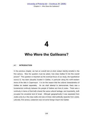 Who Were the Galileans?