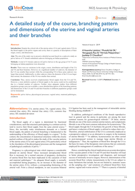 A Detailed Study of the Course, Branching Pattern and Dimensions of the Uterine and Vaginal Arteries and Their Branches