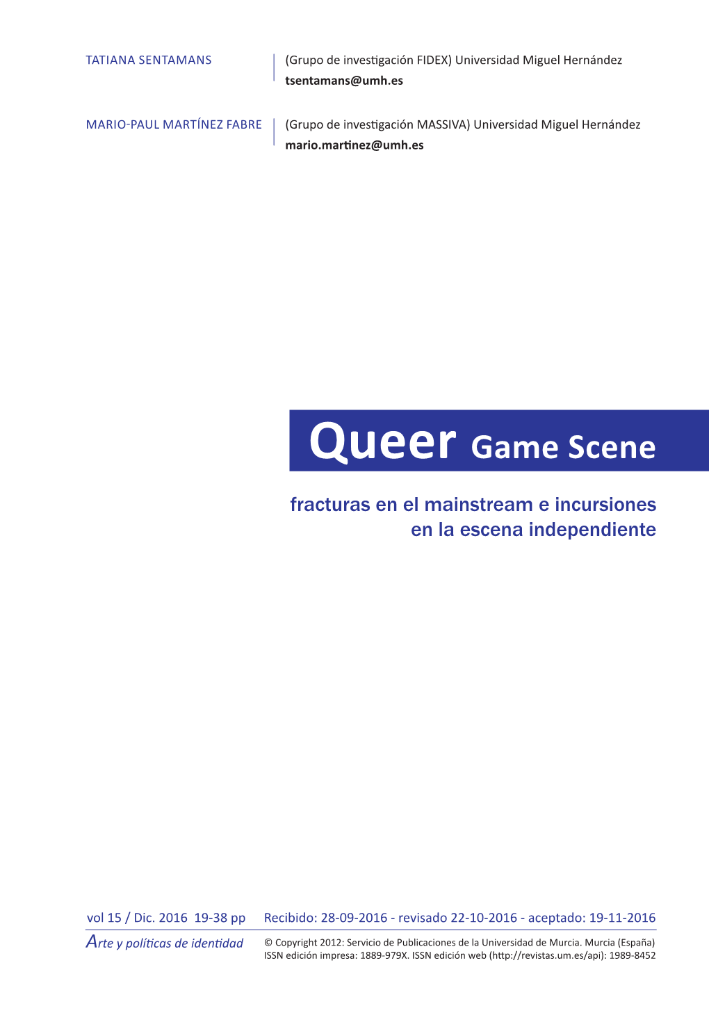 Queer Game Scene