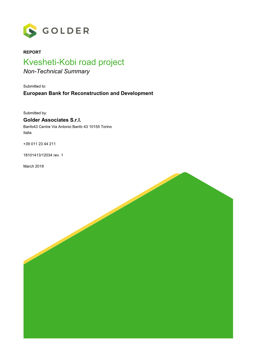 Kvesheti-Kobi Road Project Non-Technical Summary