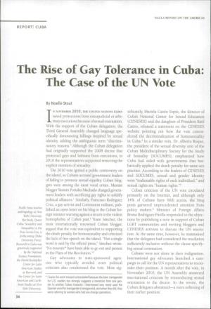 The Rise of Gay Tolerance in Cuba: the Case of the UN Vote