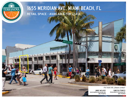 1655 Meridian Ave, Miami Beach, Fl Retail Space - Available for Lease