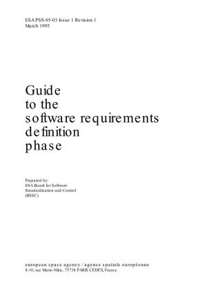Guide to the Software Requirements Definition Phase