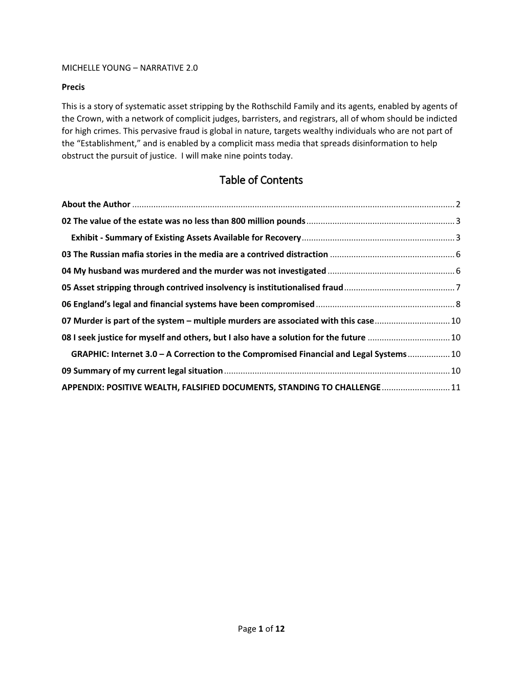 Table of Contents