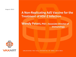 A Non-Replicating Ad5 Vaccine for the Treatment of HSV-2 Infection