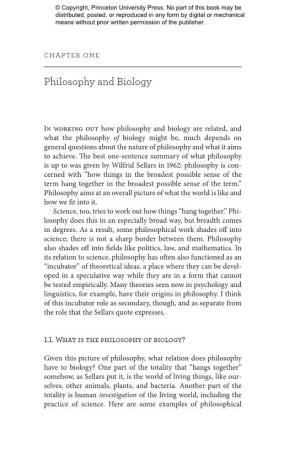 Philosophy and Biology