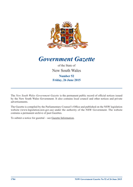 Government Gazette No 52 of 26 June 2015 Government Notices GOVERNMENT NOTICES Miscellaneous Instruments