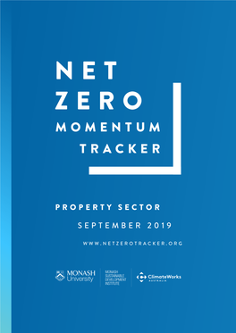 Net Zero Momentum Tracker Property Sector (September 2019)
