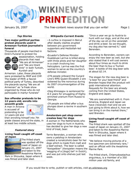 January 26, 2007 the Free-Content News Source That You Can Write! Page 1