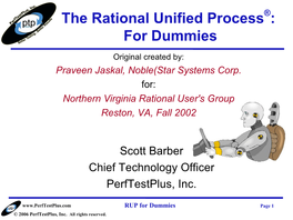 The Rational Unified Process : for Dummies