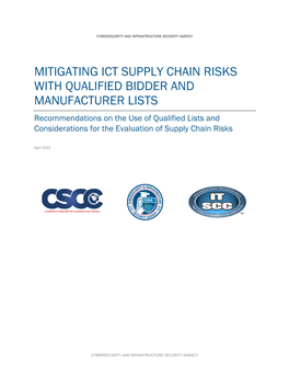 Mitigating ICT Supply Chain Risks with Qualified Bidder And