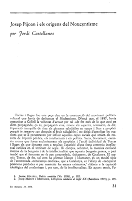 Josep Pijoan I Els Origens Del Noucentisme Per Yordi