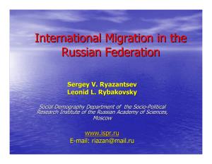 International Migration in the Russian Federation