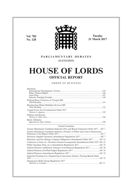 House of Lords Official Report