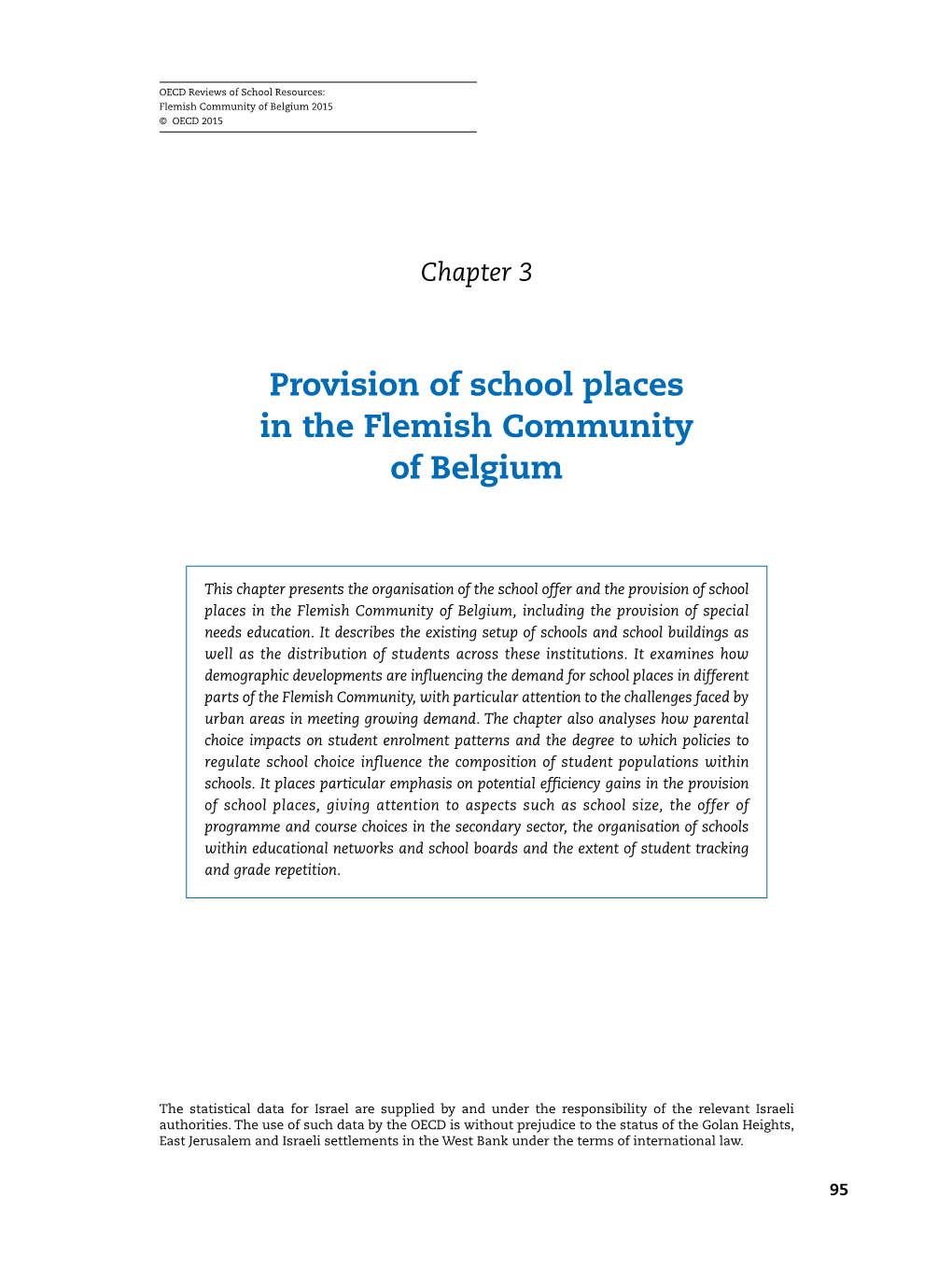 Provision of School Places in the Flemish Community of Belgium