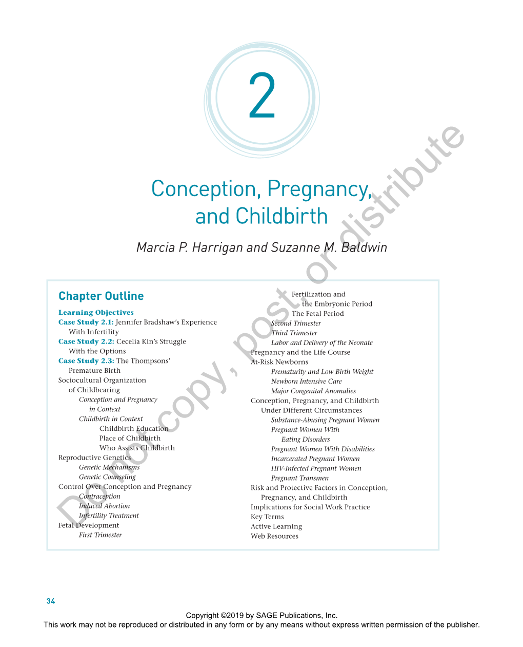 Conception, Pregnancy, and Childbirth Marcia P