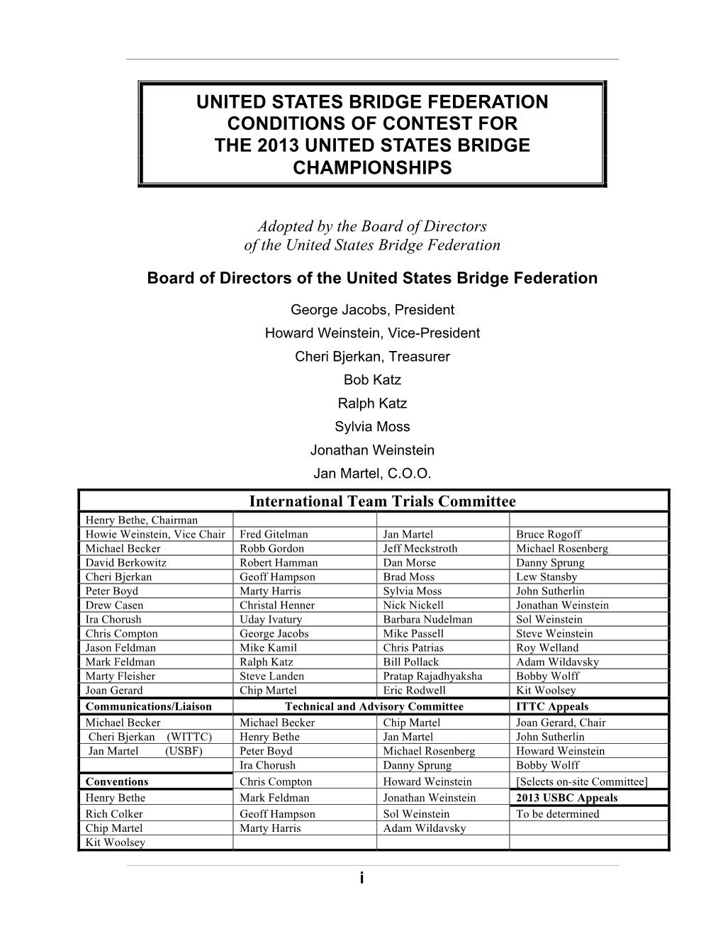 2013 United States Bridge Championships