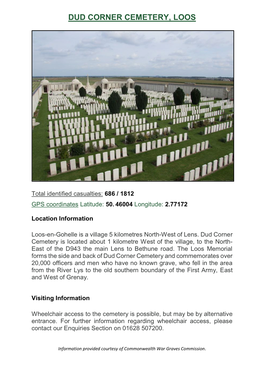 Dud Corner Cemetery & Loos Memorial