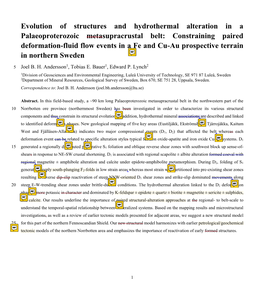 Evolution of Structures and Hydrothermal Alteration in A