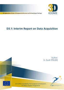 D3.1: Interim Report on Data Acquisition