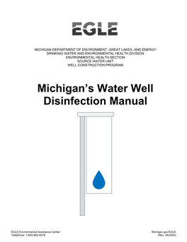 Water Well Disinfection Manual