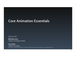 Core Animation Essentials