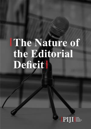 The Nature of the Editorial Deficit ]