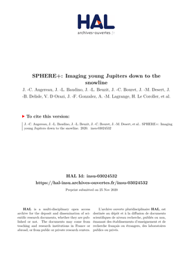 SPHERE+: Imaging Young Jupiters Down to the Snowline J