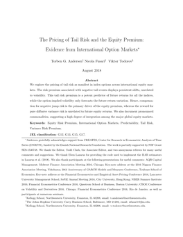 The Pricing of Tail Risk and the Equity Premium: Evidence from International Option Markets∗
