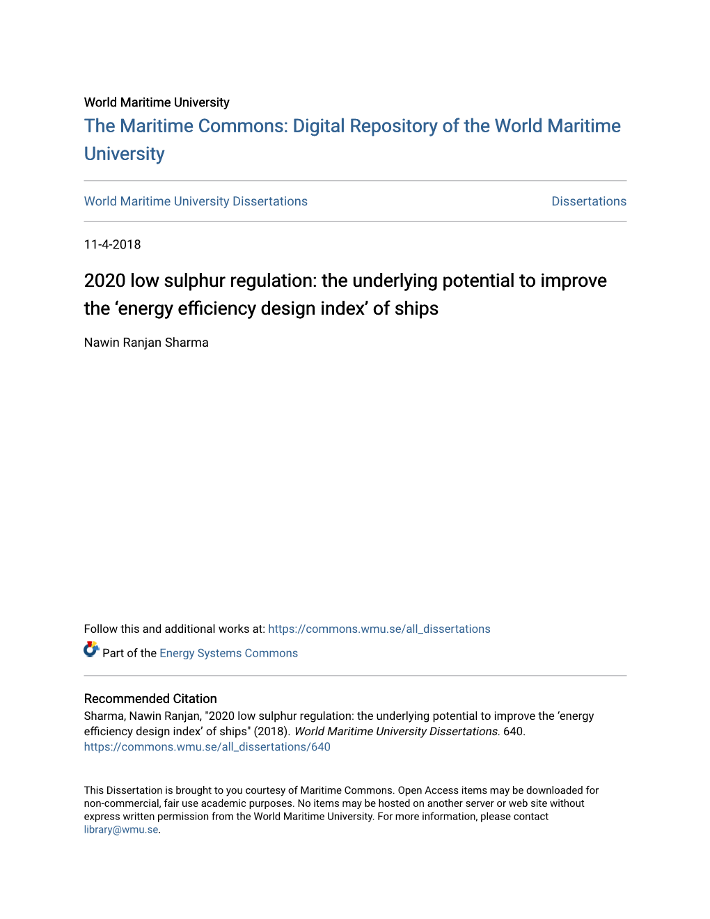2020 Low Sulphur Regulation: the Underlying Potential to Improve the ‘Energy Efficiency Design Index’ of Ships