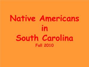Native Americans in South Carolina