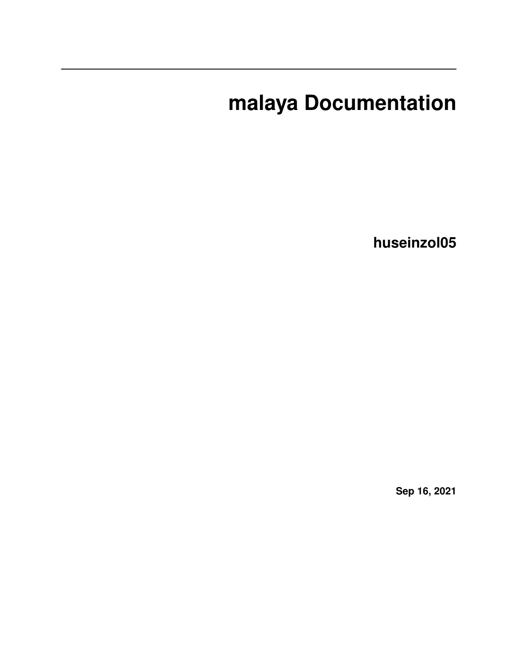 Malaya Documentation