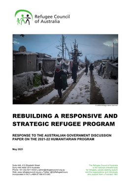 Rebuilding a Responsive and Strategic Refugee Program