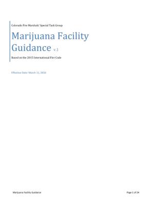 Marijuana Facility Guidance Page 1 of 24