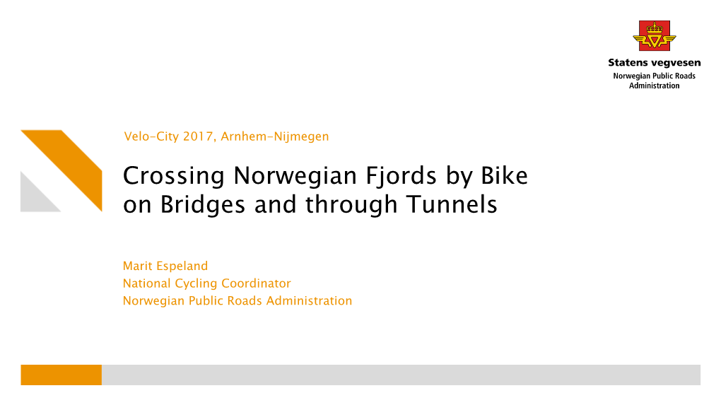 Crossing Norwegian Fjords by Bike on Bridges and Through Tunnels