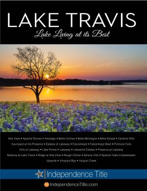 LAKE TRAVIS Water Sports LAKE TRAVIS Lake Living at Its Best