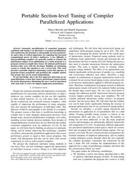 Portable Section-Level Tuning of Compiler Parallelized Applications