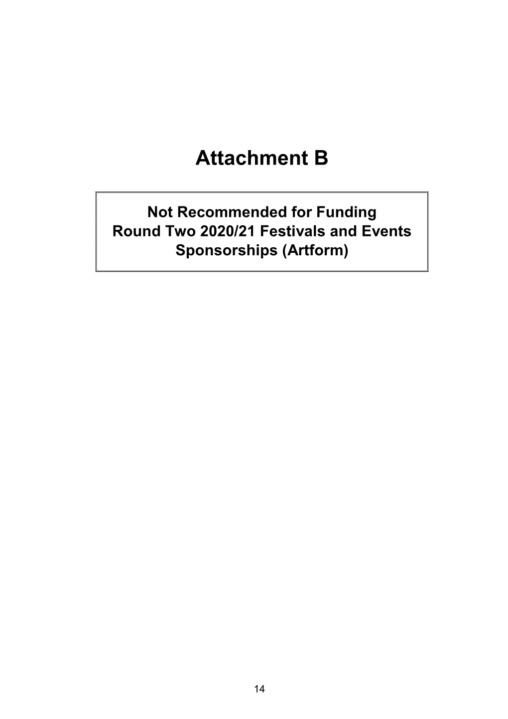 Attachment B